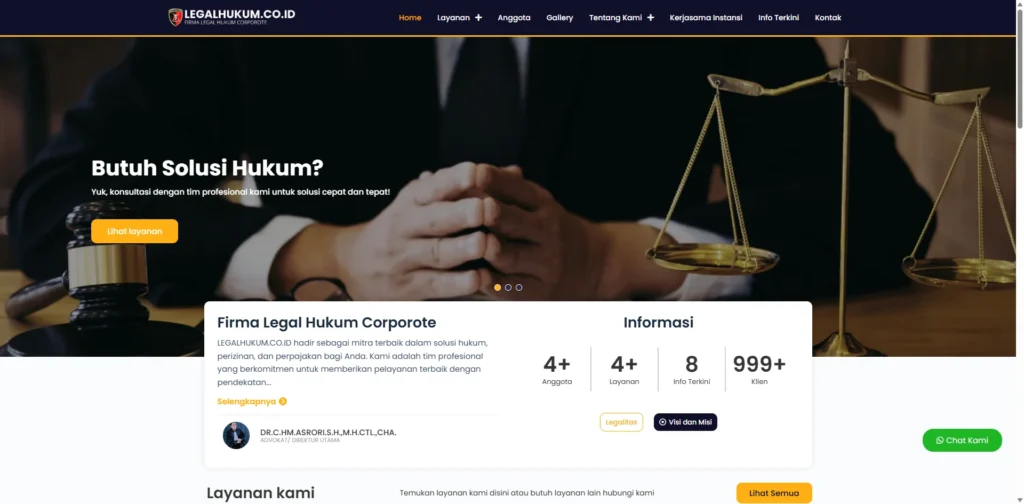 Website jasa dan layanan bisnis
